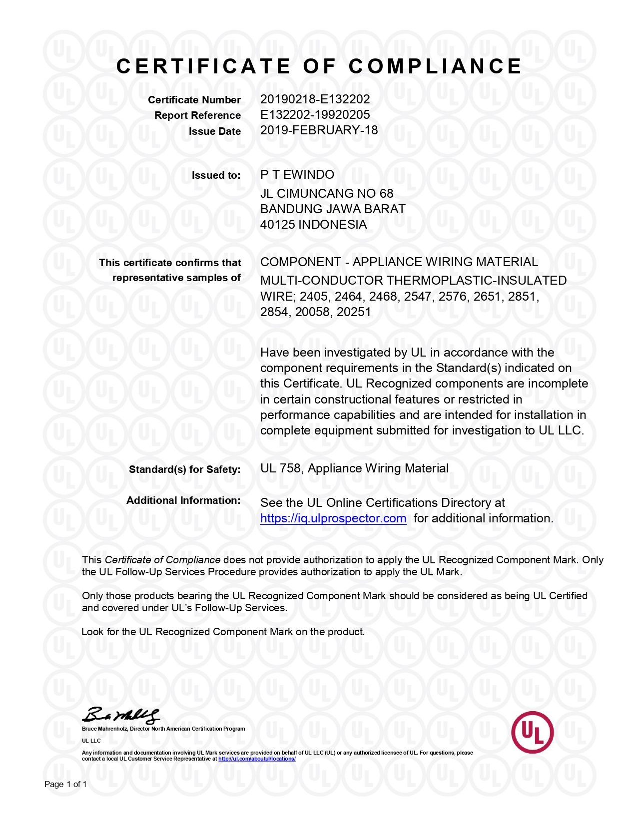 Certificate